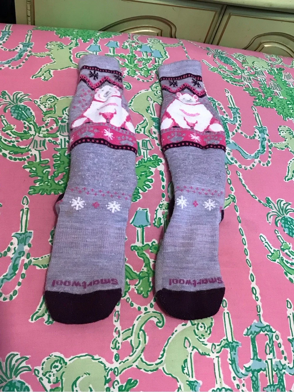 Smartwool Wintersport Full Cushion Polar Bear Over The Calf Socks kids sz. large